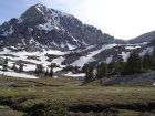 The climb to Upper Merriam Lake involves crossing some 