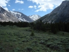 The north face of Mount Church, from the meadow near the East Fork trailhead.