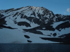 The last rays of sun on Mount Church, from out campsite at Lake 9682'.