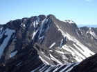 No Regret Peak from the west ridge of Donaldson. Nick and Nate are the small dots descending one of the snowfields.