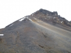 Looking up the west ridge.