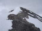 Looking back up the northeast ridge to the summit.