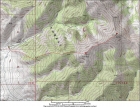 Map of our route. Just over 8 miles and 5100' elevation gain round trip for both peaks.