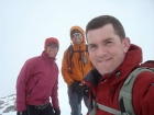 John, Michael, and Dave on the summit of Big Sister, Splattski style.