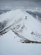 Looking down the connecting ridge from Big Sister to Little Sister.