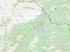 Map of the route, 10 miles and 1700' gain round trip.