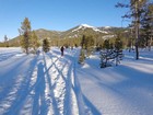 Nearly back to the vehicles, Copper Mountain in the background.