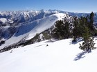 Heading toward Mid Fall Peak, with Devil's Bedstead in the distance.