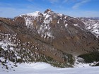 Impressive looking Mystery Peak above Big Fall Creek.