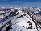 Mid Fall Peak summit, Pioneer Mountains in the background.