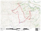 Map of the route, 16 miles and 4500' gain round trip.