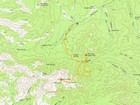 Map of the route, 7 miles and 2400' gain round trip.