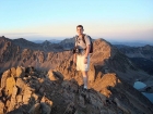 Dave on the summit of Patterson Peak, our route in the background.