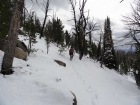 Sean on the trail to Lookout Mountain.