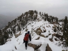 Sean on the ridge, nearing the summit of Robinson Bar Peak.