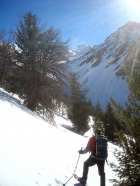 An early view of the summit of Lorenzo Peak.