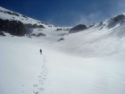 Michael making his way up through the basin.