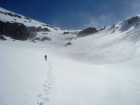 Michael making his way up through the basin.