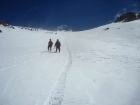 Michael and Sean descending next to my glissade path.