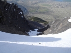 Coming up through the mid-section of the Super Gully on Lost River Peak.