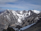 Upon reaching the west ridge of the Super Gully, you're rewarded with an awesome view of numerous high peaks including Mount Borah (center).