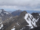 This is the north summit of Lost River Peak. Mount Corruption lies behind it with Mount Breitenbach to the left.