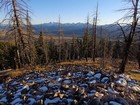 Another view of the Sawtooths on the way down the east peak.