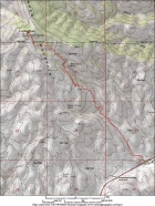 Map of the route, about 9 miles round trip and 2300' gain.
