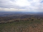 Hazy view of Boise from the summit of Lucky Peak.