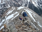 George and Pat descending off of Jacqueline.