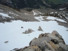 Pat enjoying one of many glissades on our way down.