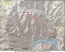 Map of our route, just under 4 miles and 1900' gain round trip.