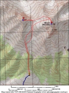 Map showing our route.