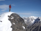 Dave on the summit of Little Mac. (John R. photo.)