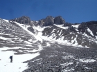 George looking back up at Mount McCaleb during our descent.