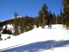 George and John in one of the more open areas near the bottom of the ridgeline.