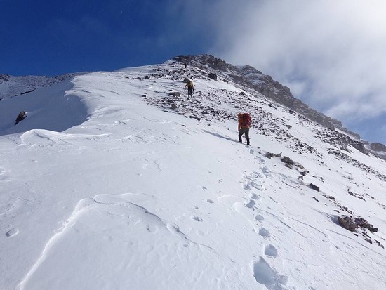 Climbing McGowan Peak.