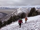 Heading up the west ridge of McGowan Peak, Peak 9330' in the background.