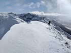 Enjoying the views from the summit of McGowan Peak.