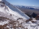 Dropping into the gully.