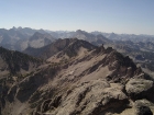 The view to the south is spectacular, with the entire Sawtooth Range visible.