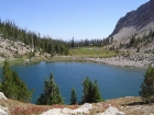 This is a photo of Lake 8609' taken after descending.