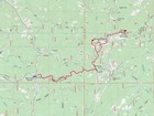 Map of the route, 10 miles and 2000' gain round trip.