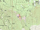 Map of the route, under a mile round trip, 300' elevation gain.