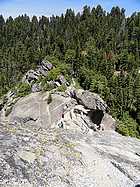 View of the Great Western Divide peaks.