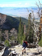 Erik climbing towards 10400'.