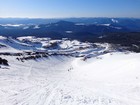 Early in the climb, Mount Hood in the distance.