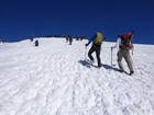 Nearing the crater rim of Mount Saint Helens.