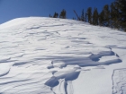 Neat looking windblown snow formations.