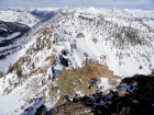 Starting up the steep summit block.